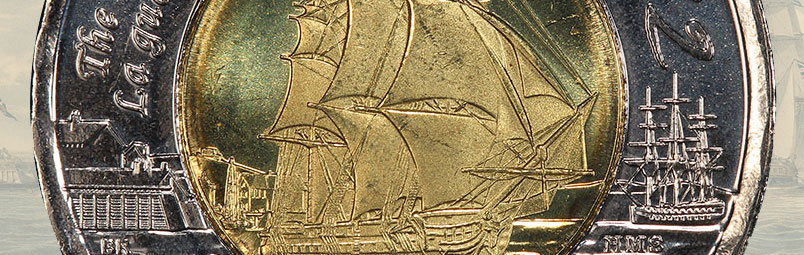 HMS Shannon and War of 1812 on a Circulation 2-Dollar Coin