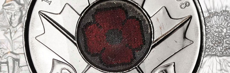 Poppies on Canadian Quarters