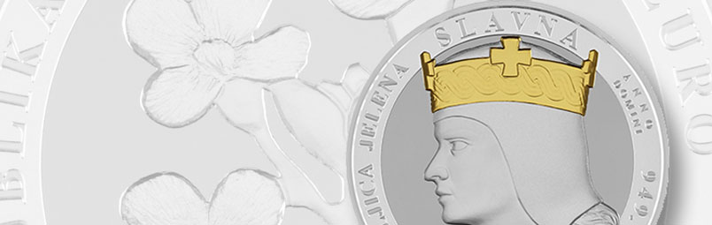 2026 Queen Jelena the Glorious coin of Croatia features Velebit degenia flower