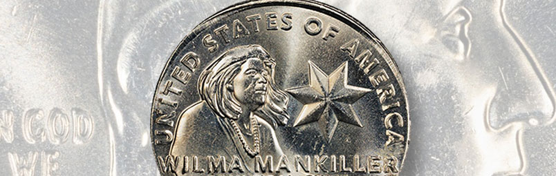 Mankiller quarter on 5-cent planchet