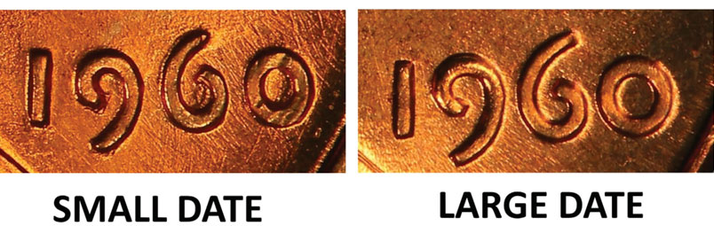 Looking for the 1960 Large & Small Date Lincoln Cents