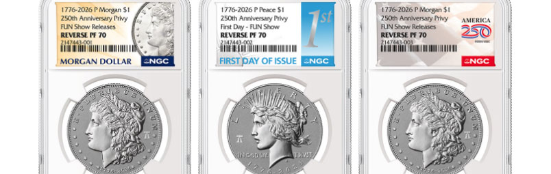 NGC Special Labels and Designations for 1776-2026 Reverse Proof Morgan and Peace Dollars at Summer FUN