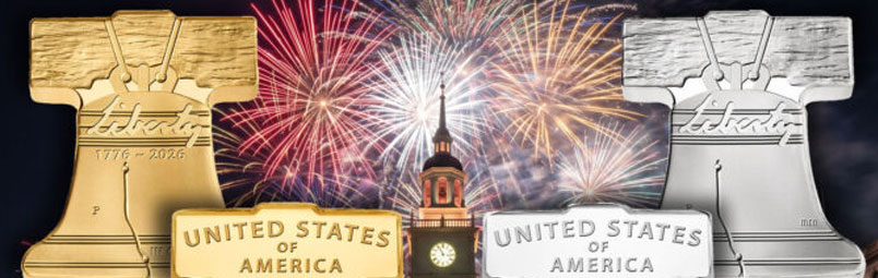 U.S. Mint Launches Liberty Bell-Shaped Gold Coins and Medal